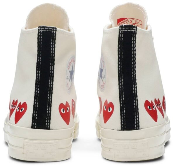 CHUCK TAYLOR ALL-STAR 70S HI COMME DES GARÇONS PLAY MULTI HEART WHITE