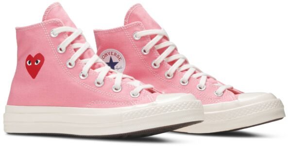 CHUCK TAYLOR ALL-STAR 70S HI COMME DES GARÇONS PLAY BRIGHT PINK‏